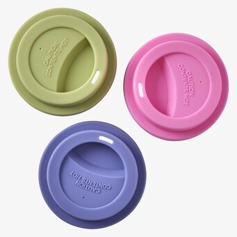 Bild: Färgglada silikonlock för dryckesbehållare