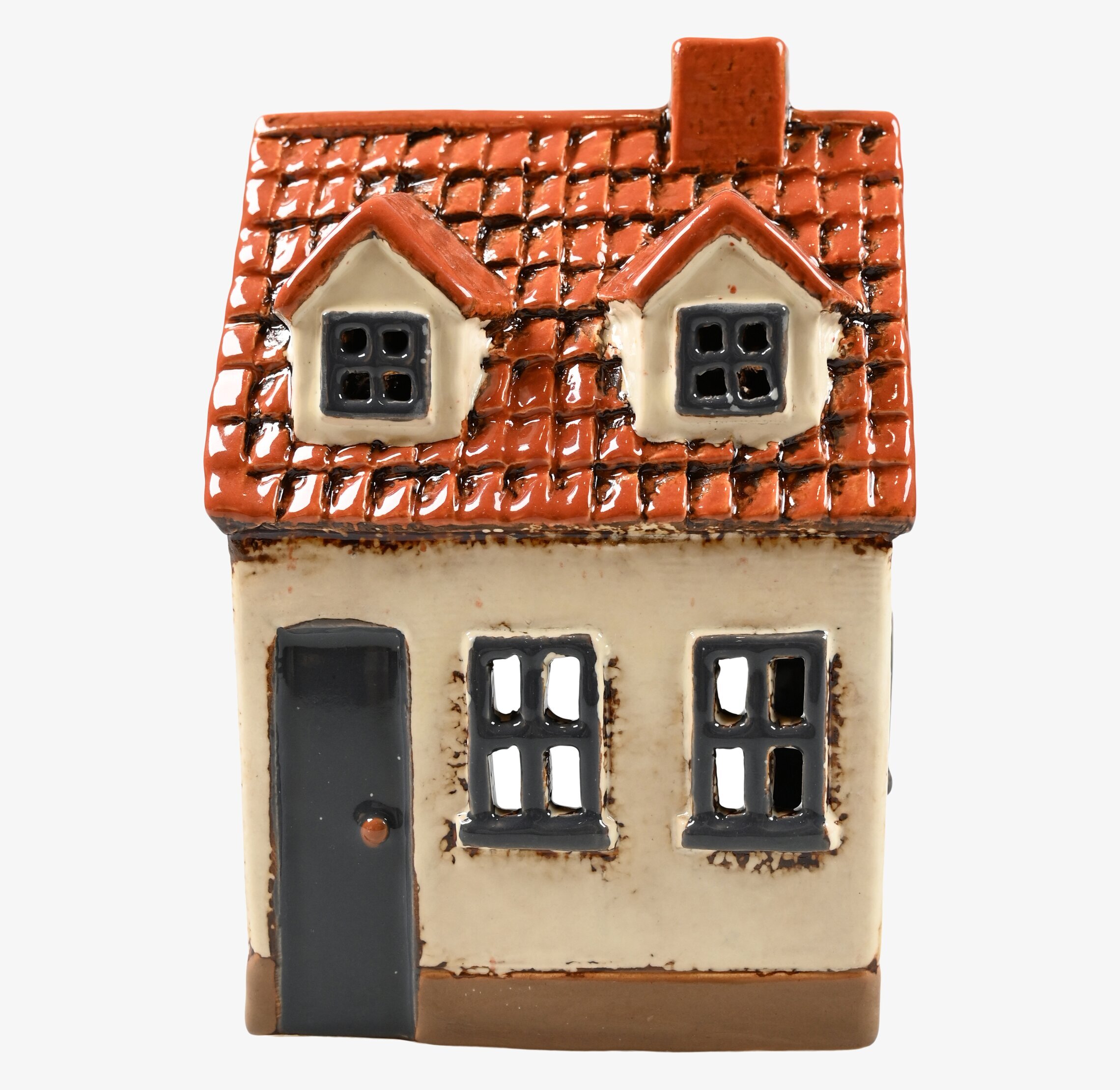 Ljuslykta Hus Beige från Det Gamle Apotek i keramik