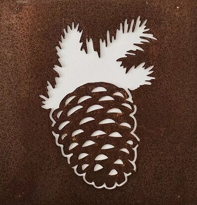 Skylt Kotte (Armeringsnät) från Lind Decoration i rostbrunt