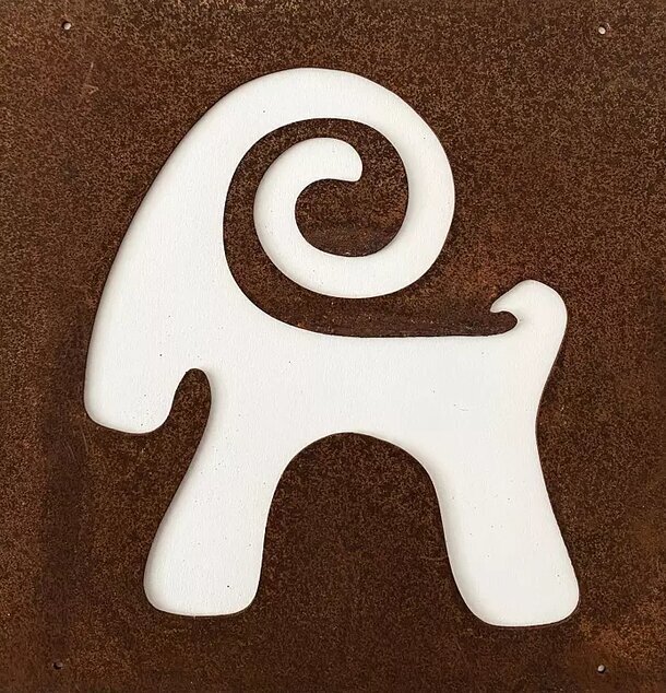 Skylt Bock (Armeringsnät) från Lind Decoration, rustik design