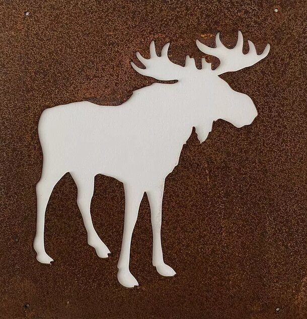 Skylt Älg (armeringsnät) från Lind Decoration, rustik design