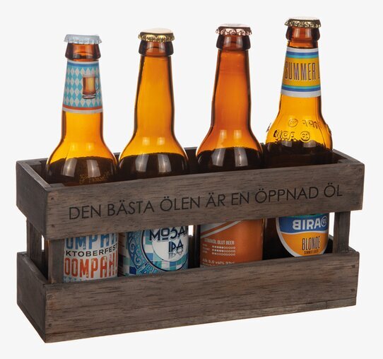 Trälåda - En Öppnad Öl från Different Design med fyra öl