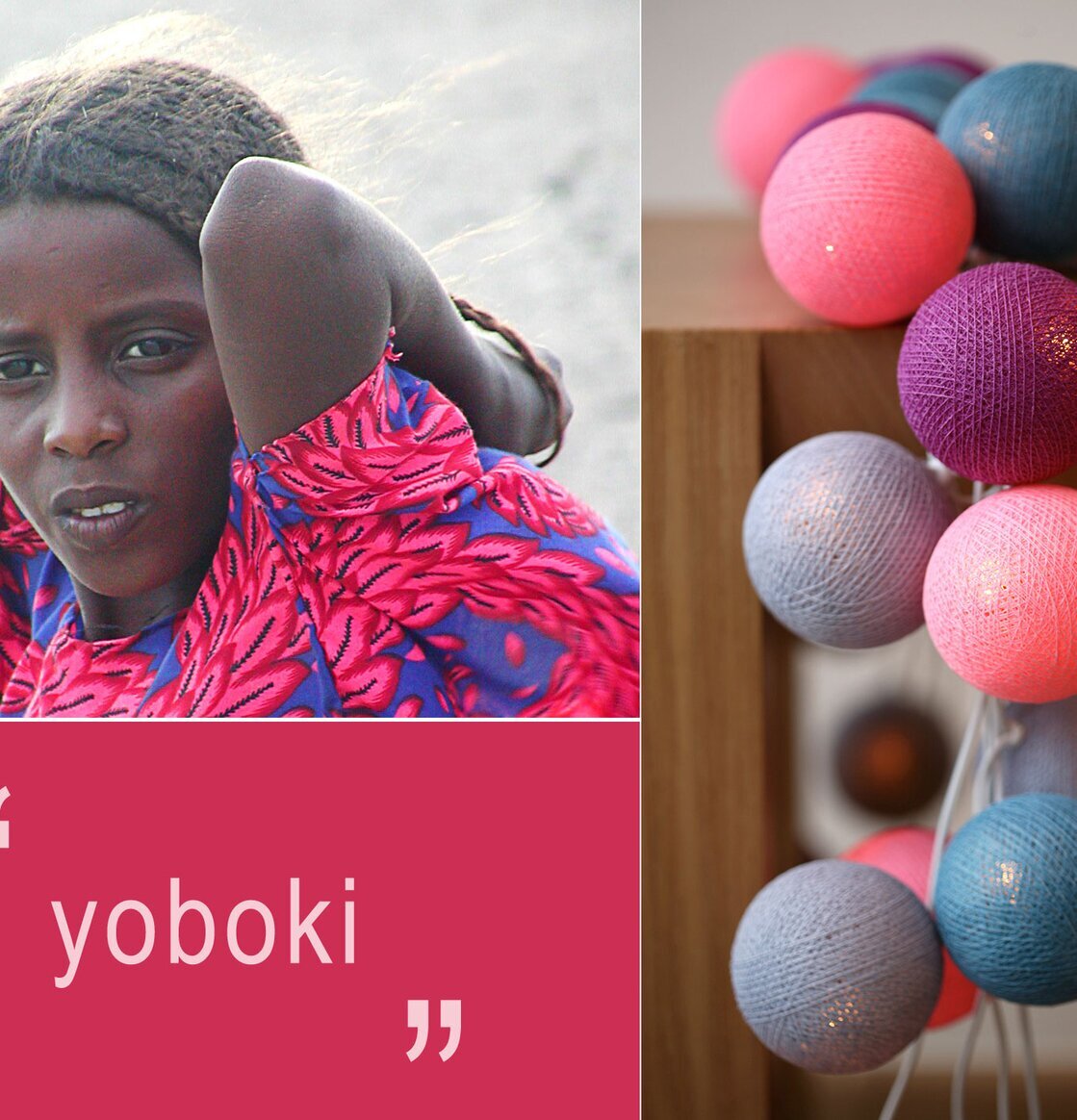 Happy Lights Yoboki 20 ljusslinga med färgglada bollar