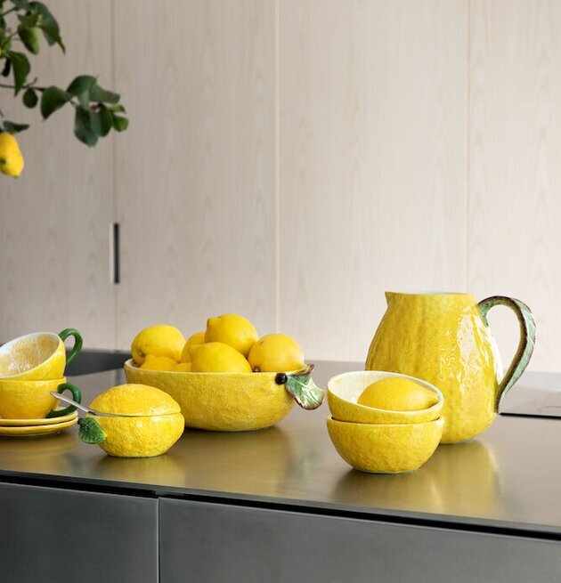 Kanna Lemon från By ON i citronform med grönt handtag