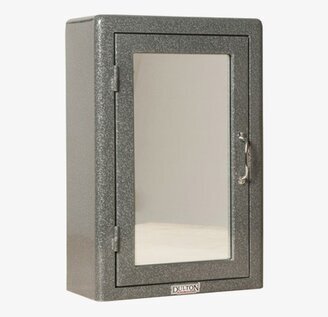 Medicin-/badrumsskåp Grå från Dulton med glasdörr och hyllor