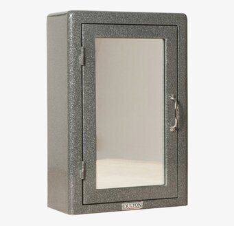 Medicin-/badrumsskåp Grå från Dulton med glasdörr och hyllor