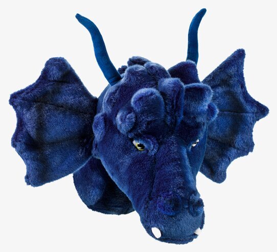 Djurhuvud Drake Kornblå från Brigbys med realistiska detaljer