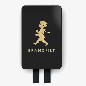 Brandfilt Svart/Guld Tablebook från Solstickan i fodral