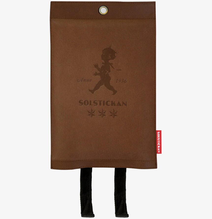 Brandfilt - Mörkt Läder från Solstickan i elegant fodral