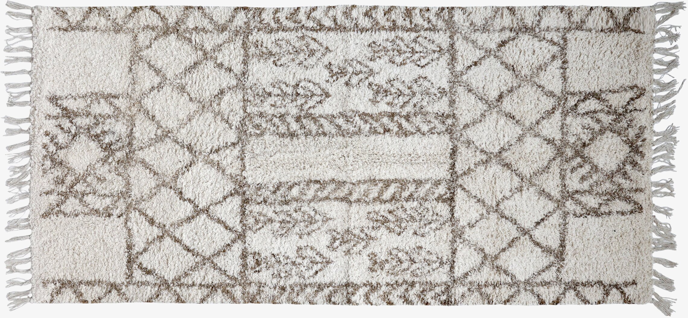 Golvmatta Marocko Natur från Chic Antique med fransar