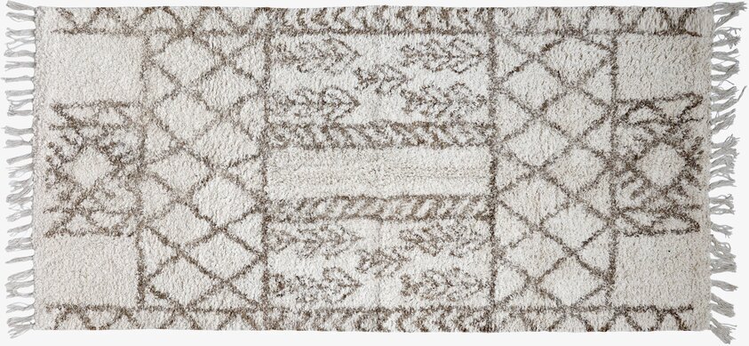 Golvmatta Marocko Natur från Chic Antique med fransar