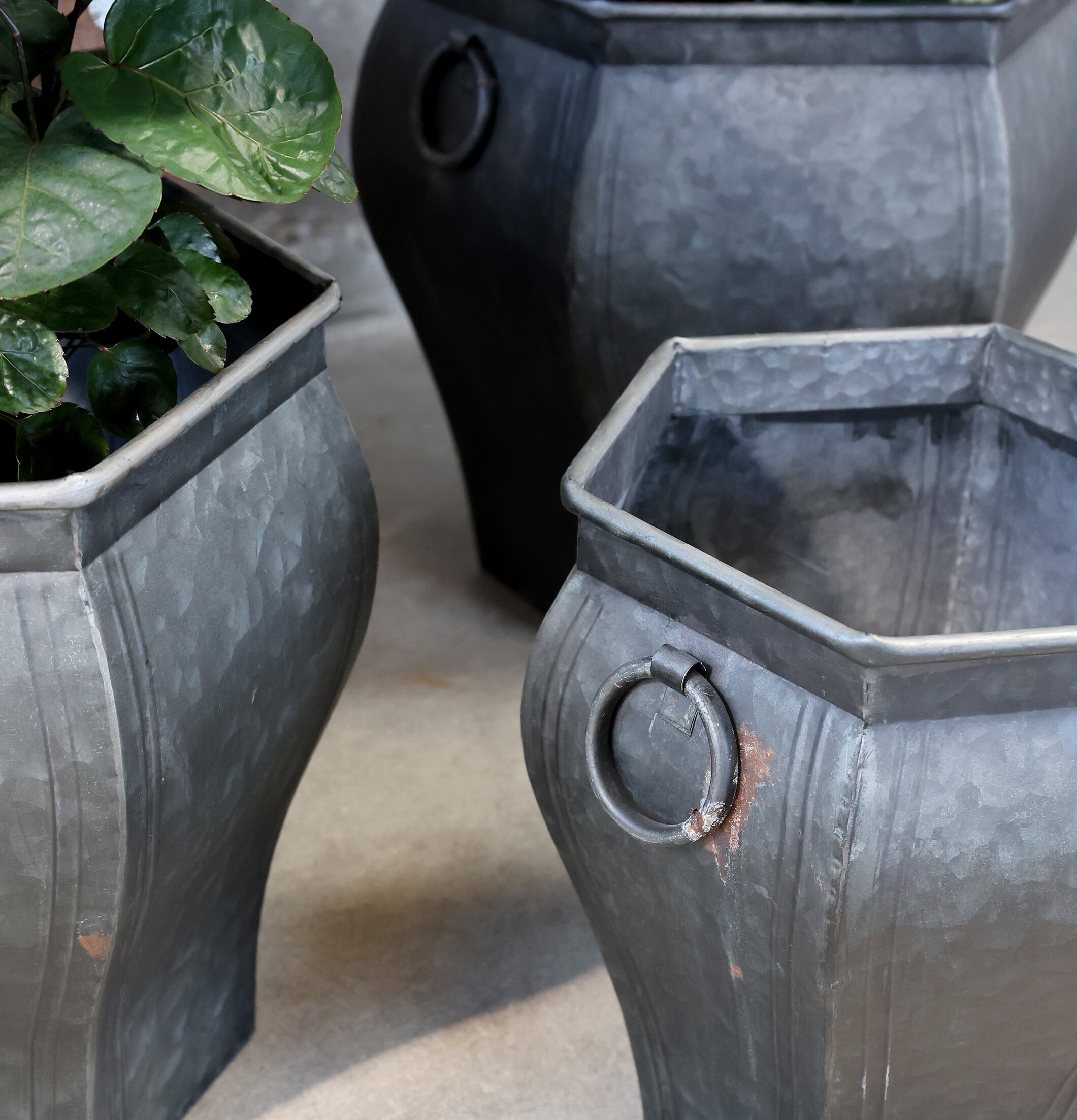 Kruka Med Handtag Antik Zink från Chic Antique i grupp