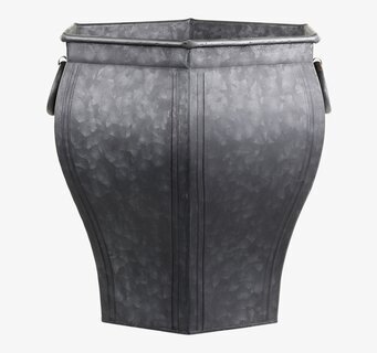 Kruka Med Handtag Antik Zink från Chic Antique, mörkgrå zink