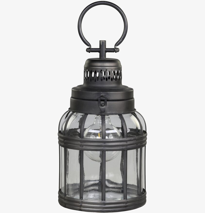 Fransk Stall-Lanterna Antiksvart H39.5cm från Chic Antique