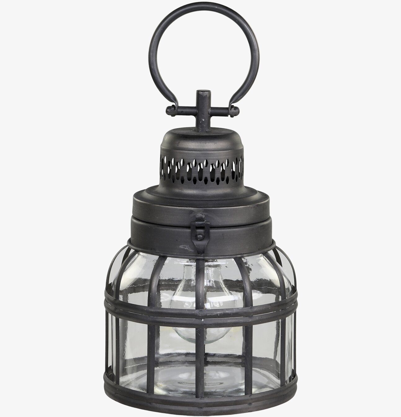 Fransk Stall-Lanterna Antiksvart H34cm från Chic Antique