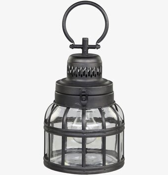 Fransk Stall-Lanterna Antiksvart H34cm från Chic Antique