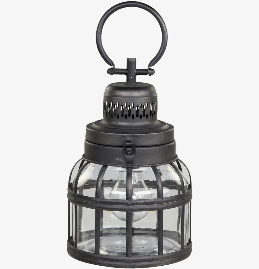 Fransk Stall-Lanterna Antiksvart H34cm från Chic Antique