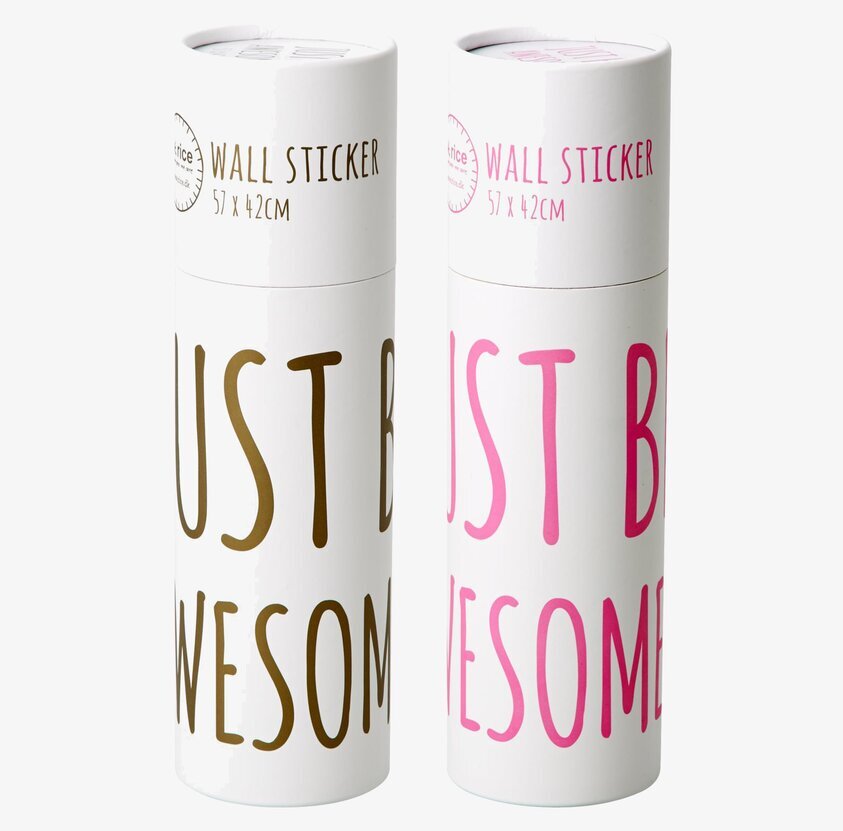 Wall Sticker - Just Be Awesome från Rice i guld och rosa