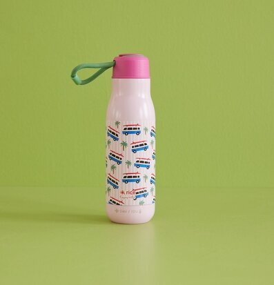 Termoflaska - Pink Car Print från Rice med lekfullt mönster
