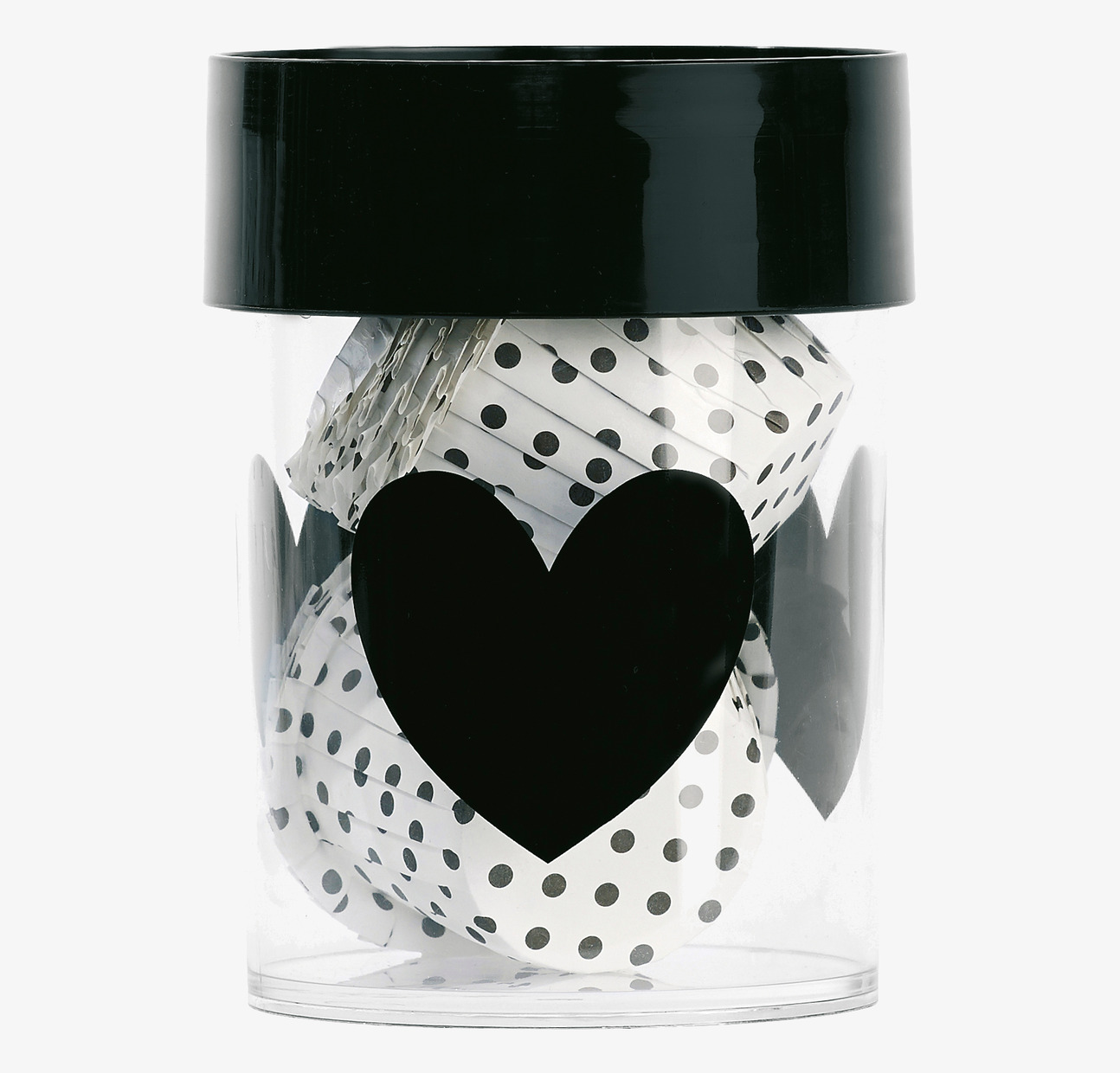 Förvaringsburk Heart från Miss Etoile med muffinspapper