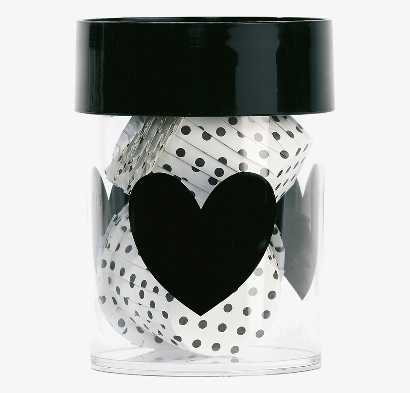 Förvaringsburk Heart från Miss Etoile med muffinspapper