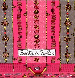 Pärlbox Cardboard från Derriére la porte med färgglatt mönster