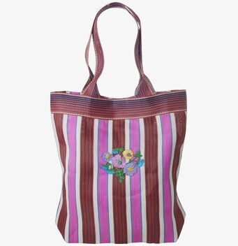 Shoppingväska Medium Med Broderade Blommor från Rice