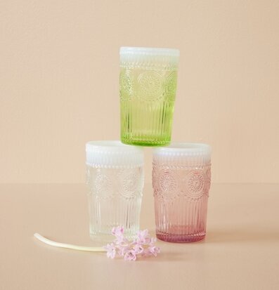 Dricksglas Klar Grön Rice Dryckesglas Glas för dryck Plastglas