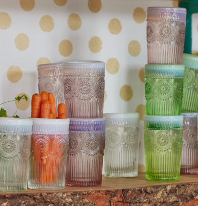 Dricksglas Rosa/Lila Rice Dryckesglas Glas för dryck Plastglas