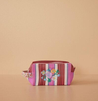 Necessär/Sminkväska Broderade Blommor från Rice