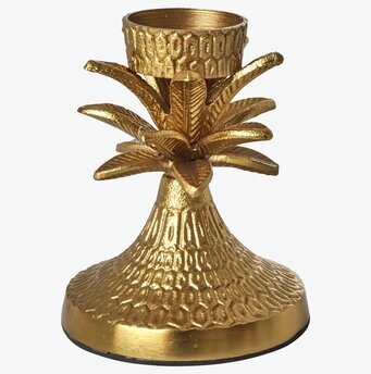 Ljusstake Palm Blockljus/Värmeljus från Rice i gyllene färg