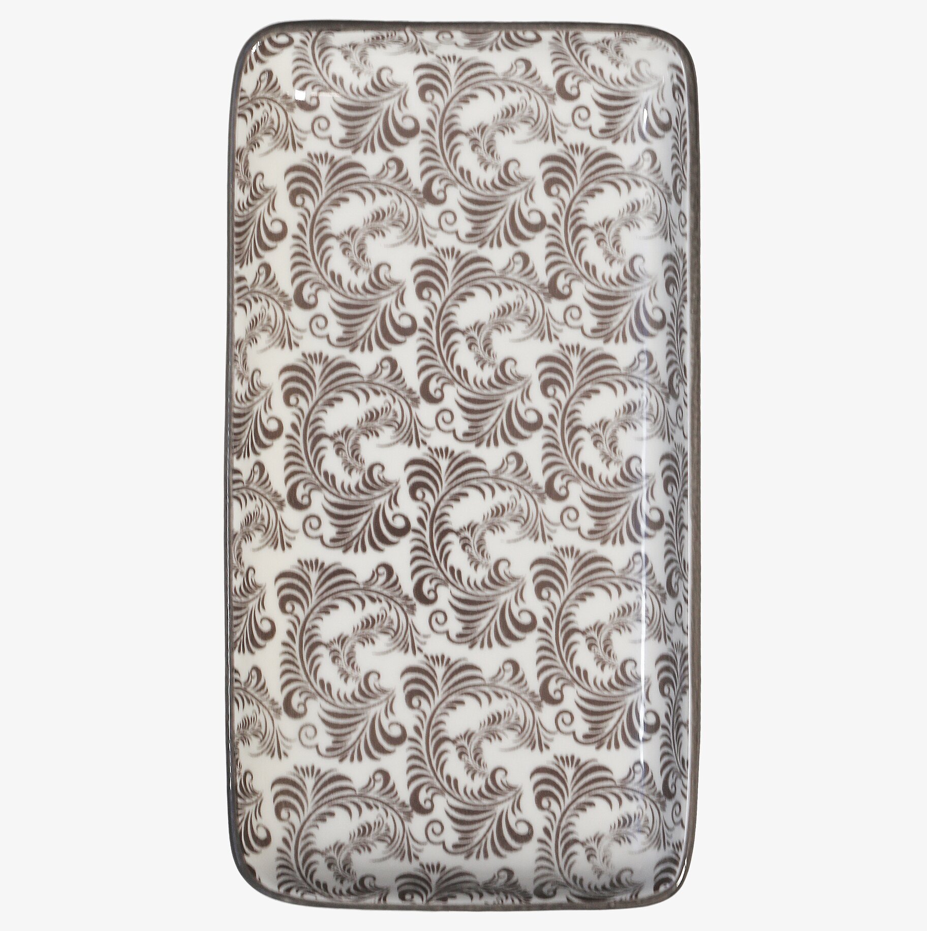 Tallrik/Fat Arés Mocca från Chic Antique med intrikat mönster