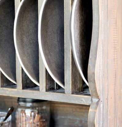 Tallrikshylla Natur Chic Antique Vägghyllor