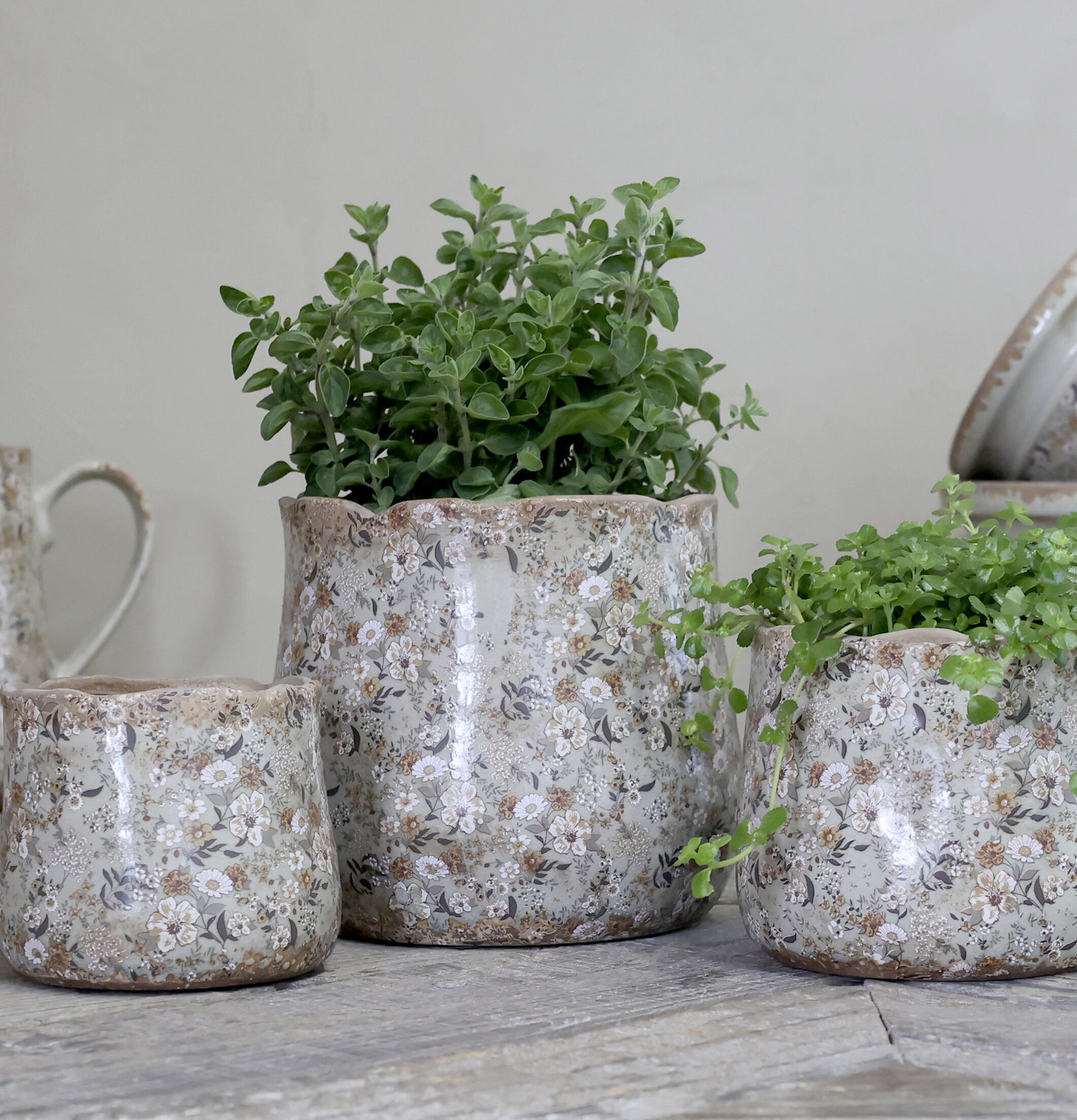 Kruka Evry Verte från Chic Antique i tre storlekar