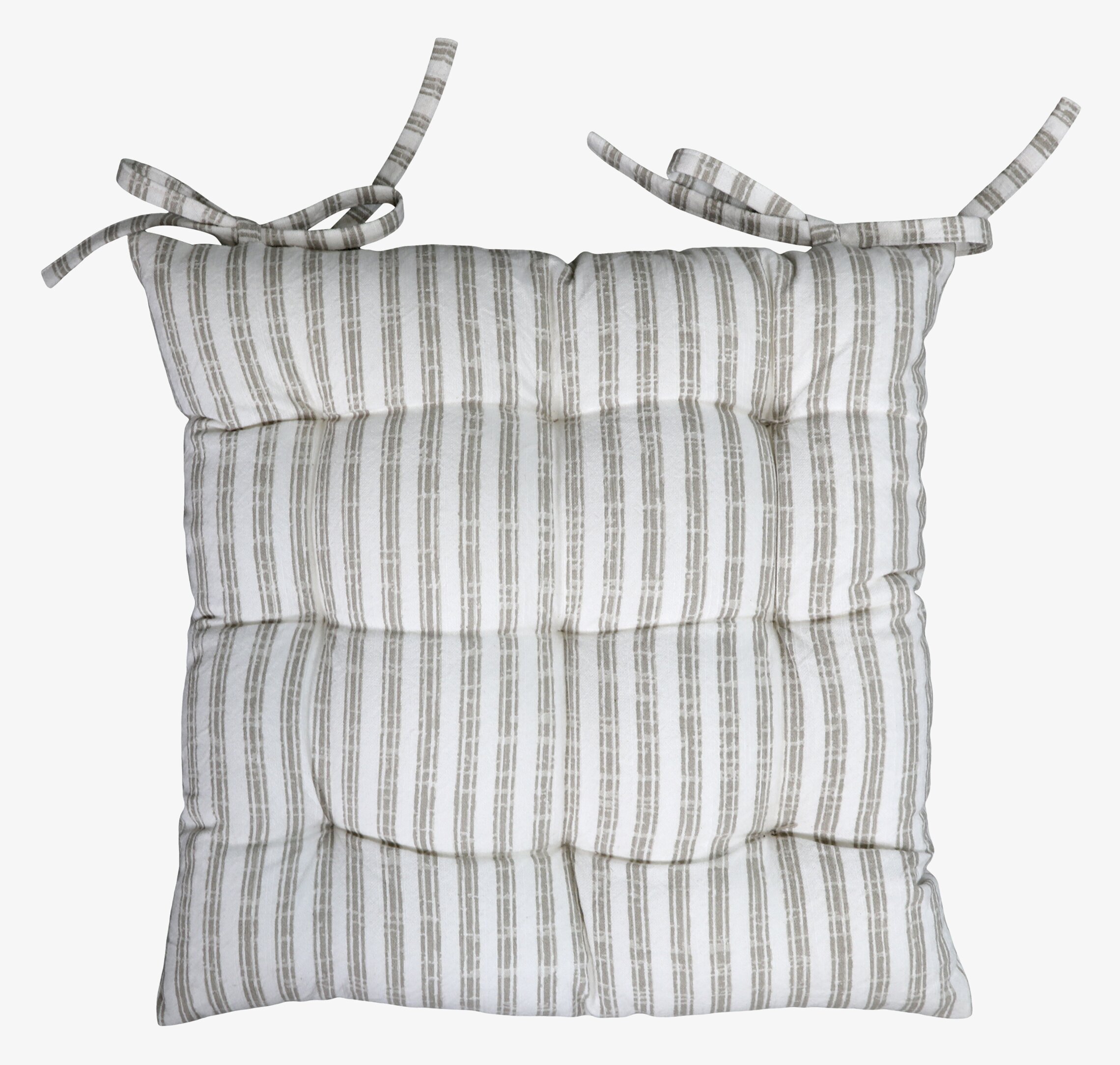 Stolsdyna Randig Linne från Chic Antique i jordnära toner