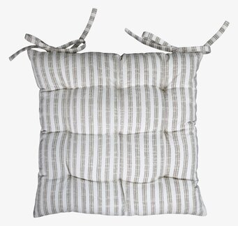 Stolsdyna Randig Linne från Chic Antique i jordnära toner