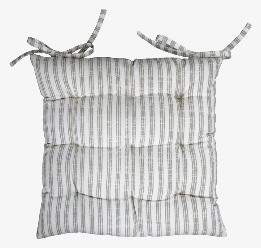 Stolsdyna Randig Linne från Chic Antique i jordnära toner