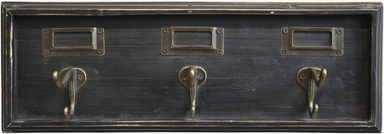 Klädhängare 3 Krokar från Chic Antique med mörk finish