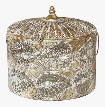 Metallbox Antik Mässing Large från Chic Antique, antik finish