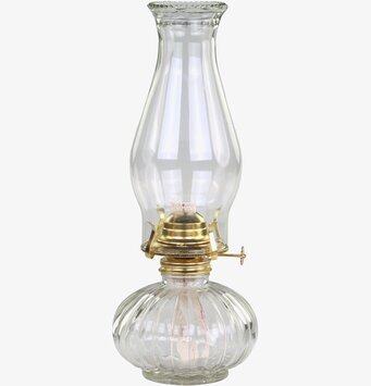 Fotogenlampa från Chic Antique med glas och mässing