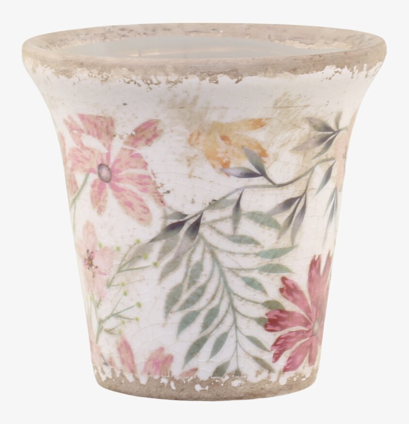 Auray Kruka Blomster Rosa/Antik Creme 8.5cm från Chic Antique