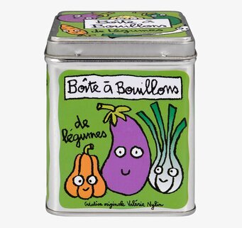 Bild av färgglad plåtburk med lekfulla illustrationer