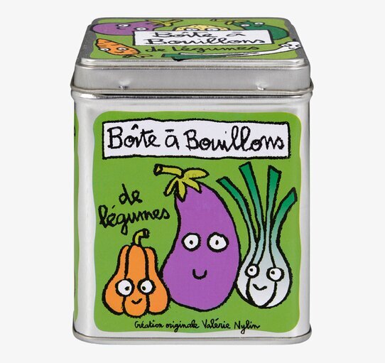 Bild av färgglad plåtburk med lekfulla illustrationer