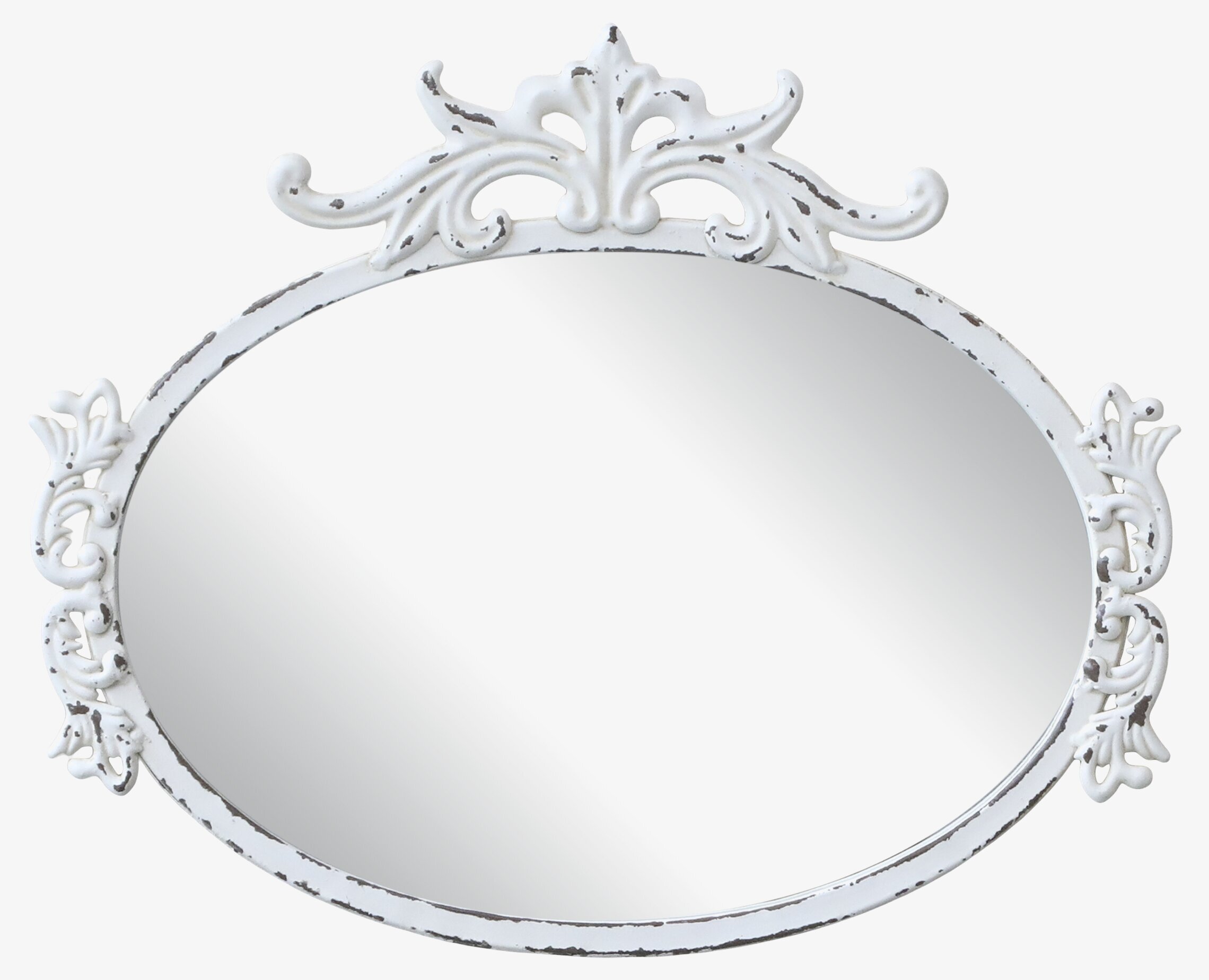 Spegel Med Dekor Antik Creme från Chic Antique i antik stil