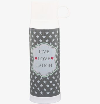 Termos - Live, Love, Laugh från Krasilnikoff med stjärnmönster