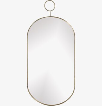 Spegel Antik Mässing Mellan från Chic Antique med mässingsram