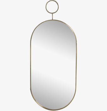 Spegel Antik Mässing Liten från Chic Antique med oval ram