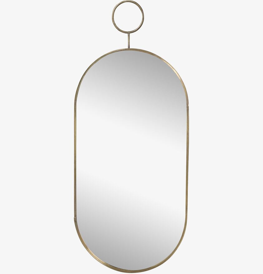 Spegel Antik Mässing Liten från Chic Antique med oval ram