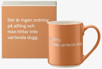 Mugg Astrid Lindgren - Det är ingen ordning på allting.. Design House Stockholm