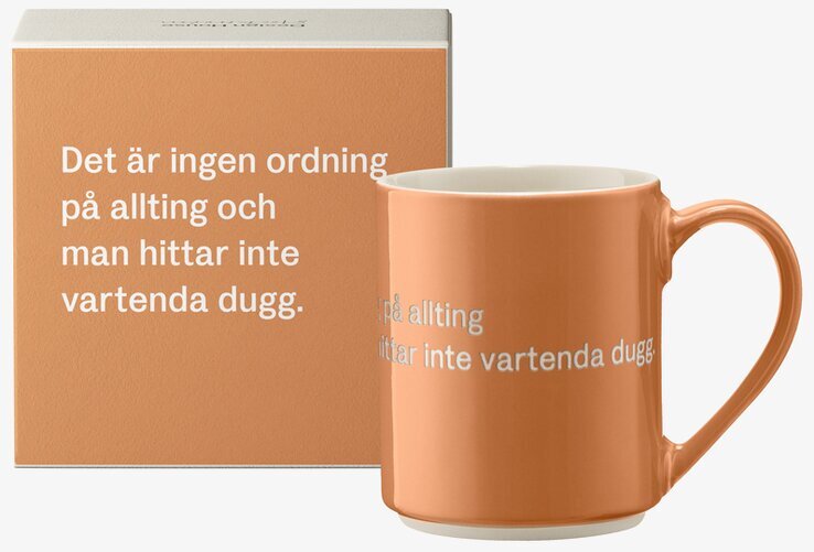 Mugg Astrid Lindgren - Det är ingen ordning på allting.. Design House Stockholm